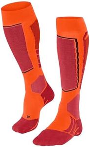 FALKE Herren Skisocken SK2 Intermediate M Kh Wolle Funktionsmaterial warm dick 1 Paar, Orange Flash 8288, 44-45