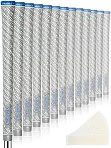 VIMPSEY Golf Grips ,13 Grips or 13 Grips with Full Regripping Kits ,Anti-Slip Rubber Golf Club Grips, Standard/Midsize 4 Colors Optional (Midsize, Moon Walk Gray(13 Grips with 15 Tapes))