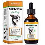 Quercetin for Dogs Dog Quercetin Supplement Quercetin Drops with Vitamin C Dogs Allergy Relief, Pet Supplement Quercetin Immune System Boost 2 Fl Oz (60ml)