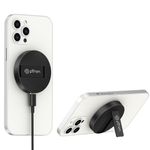 pTron Dynamo Ring V2 15W Magnetic Wireless Charger, Compatible with iPhone 15/14/13/12 Series, Samsung & Other Qi2 Enabled Devices, Compact & Sleek, 3A Type-C to Type-C 1m Cable Included (Ink Black)