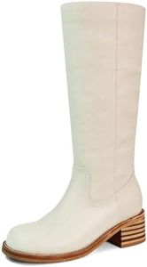 VBDB Knee High Boots for Women Square Toe Chunky Block Heel Long Boots Women’s Comfortable Low Heel Womens Shoes Size 12