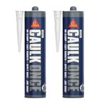Sika Caulk Once White, 295 ml (Pack of 2)