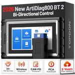 TOPDON ArtiDiag800 BT V2.0 Car Diagnostic Tool Bidirectional, All Systems OBD2 Scanner with 28+ Reset Services, Oil Reset/EPB/SAS/TPMS/DPF, 2 Year Free Update, FCA AutoAuth, CANFD