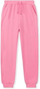 Kid Nation Kids Sweatpants Unisex Soft Brushed Fleece Casual Pull On Jogger with Pockets for Boys or Girls Size 7 8 Seashell Pink