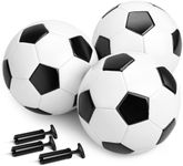Soccer Balls Size 4 with Pumps - Set of 3 Soccers and 3 Pumps - Official Size and Weight - Classic Indoor Outdoor Soccers Safe Soft Cover and Long-Lasting Performance