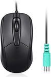 Perixx Perimice-209 P, Wired PS2 Mouse with 1000 DPI Resolution, Black, (10442)