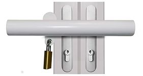 Tough Patio French Door Lock 'Box Section' High Security Deadlock Sliding Fix Bar Seen from Outside and Easy