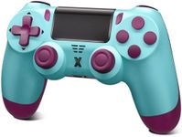 ARCELI Wireless Controller for PS-4, Controller Wireless for PS-4/Pro/Slim/PC, Bluetooth Gamepad Joystick with Dual Vibration Touch Panel 3.5mm Audio Jack Six-Axis (Blue)