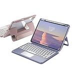 Keyboard for iPad Air 5th 4th Generation, iPad Pro 11 Case with Keyboard Touchpad - with Pencil Holder - Detachable Magnet Trackpad Keyboard with Clear Cover for iPad air 5/air 4/pro 11, Sky Blue