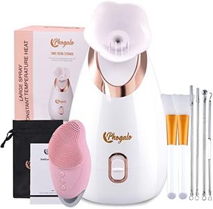 Phogalo Facial Steamer Spa Kit - Professional Nano Ionic Warm Mist for All Ages Women & Men - Pore Cleaner That Detoxifies, Cleanses and Moisturizes - Spa Quality