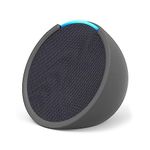 Echo Pop | Full sound compact Wi-Fi and Bluetooth smart speaker with Alexa | Charcoal and a Made For Amazon Sleeve for Echo Pop (2023 release), Grey