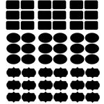 Decor Villa Waterproof Black 108 pcs Chalkboard Stickers Small Labels, Adhesive Blackboard Stickers for Mason jar Label, Food Storage Labels, Organize Your Home and Kitchen, Office School can use.