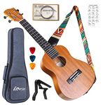 Ukulele, Concert 23 Inch Professional Musical Instrument Ukelele for Adults Horse Uke Beginner Kit W/Gig Bag Strap Famous Brand OEM Strings Hawaiian Guitar Ukalalee Yukalalee Ukalele Yukelele