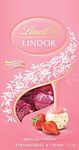 Lindt Lindor Strawberries & Cream White Chocolate Bag 125g