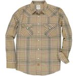 Dubinik® Flannel Shirt for Men Western Cowboy Pearl Snap Shirts for Men Long Sleeve Vintage Buttons Down Plaid Shirt Khaki Black