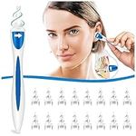 Ear Wax Remover, Q Grips Earwax Removal-Spiral Ear Wax Removal Tool, Reusable Earwax Removal Kit Safe Ear Cleaner with 16 Pcs Soft and Flexible Replaceme