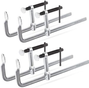 NOEAIKE 4-Pack Welding Bar Clamps 12 Inch, Drop Forged Steel Bar Clamps Throat Depth 3 inch Load Force 450 Lbs for Woodworking,Welding, Metal working