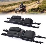 KEMIMOTO ATV Fender Bags Detachable Gear Bags Water-Resistant Saddle Bags With Water Holder Compatible With Sportsman Scrambler TRX FourTrax Outlander 570 Two Storage Bags Black