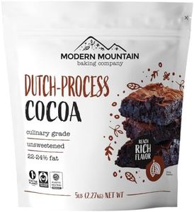 Cocoa Powder - Dutch Processed Cocoa Powder, Unsweetened, Extra Rich Cocoa Flavor, 22-24% Fat, Premium Culinary Grade, Non-GMO Sourced, Fair Trade Certified, Perfect Cocoa for Baking and Cooking