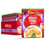 Schwartz Roast Pork Gravy Mix 25 G | Serves 4 - 6 | Pack of 12 | Rich & Smooth Gravy | With Roast Pork Flavour and Aromatic Sage | Quick and Easy