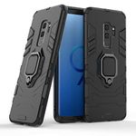 zivite Hybrid Armor Shockproof Soft TPU and Hard PC Back Cover Case with Ring Holder for Samsung Galaxy S9 Plus - Armor Black