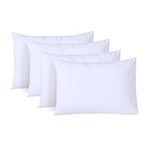 My home store White Pillow Cases 4 Pack - T200 100% Egyptian Cotton Envelop Closure Pillowcases - Hotel Quality Wrinkle Free Soft & Breathable Pillows Cover