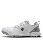 SG Fusion Cricket Shoe (Color: Grey & White, Size: UK6/ US7/ EU40) | for Mens & Boys | Material: Mesh & PVC | Enhanced Performance | Non-Slip Sole for Improved Durability for Stability