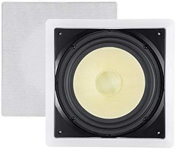 Monoprice Fiber In-Wall Speaker - 10 Inch, 300W Subwoofer, Easy Installation And Paintable Grill - Caliber Series