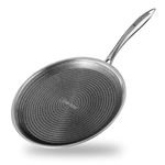 Bergner Hitech Prism TriPly Stainless Steel 30 cm Tawa, Non Stick Tawa for Roti/Dosa/Chapati, Induction Bottom and Gas Ready, Metal Spatula Friendly