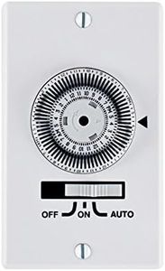 Intermatic IW700K Heavy-Duty Mechanical in-Wall Timer - 20 A Rating, 72 Trippers for 36 ON/Off Events - 3-Way Switch, Easy Installation, 3-Position Override