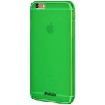 Amzer Slim Pudding Soft Gel TPU Skin Fit Case Cover for iPhone 6 Plus - Retail Packaging - Green