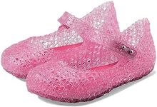 mini melissa® Campana Papel BB Toddler Shoes – Synthetic Construction – Cushioned Footbed – Round Toe Pink Glitter 1 6 Toddler M