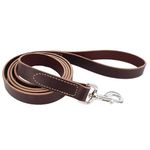 Coastal Pet Products DCP2063 3/8" by 6' Leather Circle T Latigo Dog Leash with Nickel Plated Snaps(02063 LAT06)