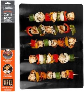 Grilling Mat (13.25x18") - Heavy Duty 100% Non-Stick Reusable BBQ Grilling Sheet & Baking Pan Liner - Use in Barbecue Grill & Oven - Heat Safe up to 500° F - Great for Holiday Dinner & XMas Gift