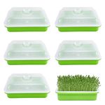 Homend 5 Pack Seed Sprouter Tray with Lid, Seed Germination Tray BPA Free Nursery Tray for Seedling Planting Great for Garden Home Office (5)