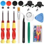 Veperain 2 Pack of 3D Analog Joystick Replacement for Nintendo Switch Joy Con Controller and Switch OLED Model, with Cross & Tri-Wing Screwdrivers, Repair Tool Kits for Nintendo Switch & Switch OLED