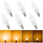 Linkind E14 LED Dimmable Candle Light Bulbs, 4.2W SES Candle Bulb B35, 470lm, 40W Equivalent, 2700K Soft White, Energy Saving, CE/RoHS/ErP Certified, 6 Pack