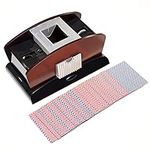 VCXZ Poker Card Shuffler, Automatic Shuffling Machine, Card Board Game Lover Gift,Brown