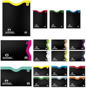 ALPINE RIVERS RFID Blocking Sleeves 18 Pack - 7 Top-Load and 7 Side-Load Credit Card Protectors, 4 Passport Sleeves, 13.56 MHz NFC Blocker, Color-Edged and Numbered