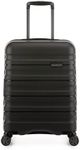 ANTLER - Lincoln Hard Shell Cabin Suitcase - 55x40x20cm 39L, Lightweight & Small, 4 Spinner Wheels - Adjustable Handle, Carry On, TSA Lock - Black