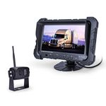 Digital Wireless Backup Camera System, 1080P Reverse Camera Wireless with Infrared Night Vision and Wide Viewing Angles, 7 inch Wireless Monitor Split Screen for Trailer, RVs, Camper, 5th Wheel, etc