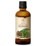 AROMATIKA Moringa Seed Carrier Oil 100 ml - Cold Pressed Moringa Oleifera Base Oil for Face, Body, Hair, Lips & Nails Care - Moisturising Skincare Oil for Massage, Bath & Essential Oils
