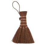 ULTECHNOVO Asian Whisk Broom Natural Straw Broom with Embroidery Nylon Thread Handle with Nylon Hanger