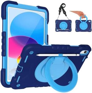 iPad 10th Generation Case 2022 iPad 10.9 inch Case, iPad 10 Case Shockproof Rugged Protective iPad Kids Case with 360° Rotating Stand for 10.9 inch iPad 10th Generation 2022 Release A2696 A2757 A2777