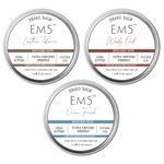 Em5 S Organic Beard Balm | Shape Style And Tame | Medium Hold & Shine | Long Lasting Fragrance | Mustache And Beards Wax For Him/Men (Leather Tobacco, Ocean Fresh, Woody Oud), All, 3 Count