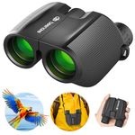 Compact Binoculars for Adults Kids: 10x25 Travel Binoculars, HD Waterproof Lightweight Small Binoculars with Clear FMC Len, Easy Focus for Bird Watching, Travel, Hunting, Concert, Opera and Theatre