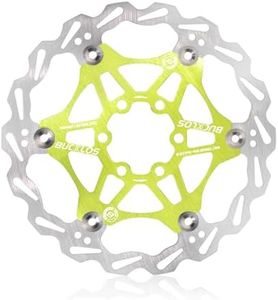 BUCKLOS 160mm 180mm 203mm Floating Disc Brake Rotor, Stainless Steel MTB Brakes Rotors with 6PC Bolts, Ultra-light Floating Disc Rotor fit Mountain Bike Road Bikes BMX（Black、Red）…