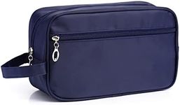 Toiletry Bag for Men, FITDON Portable Travel Wash Bag, Waterproof Shaving Bag Gym Shower Bathroom Bag Dopp Kit Make Up Bag, Blue