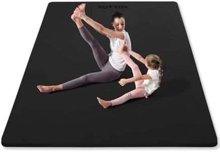 YOTTOY Large Yoga Mat (75 * 52 * 1/2inch),Extra Wide TPE Exercise Mat,Non-Slip Workout Mat for Pilates, Fitness, Barefoot, Home Gym Studio with Strap and Towel