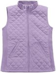 Bienzoe Women Quilted Casual Vest: Lightweight Sleeveless Jacket Lavender S